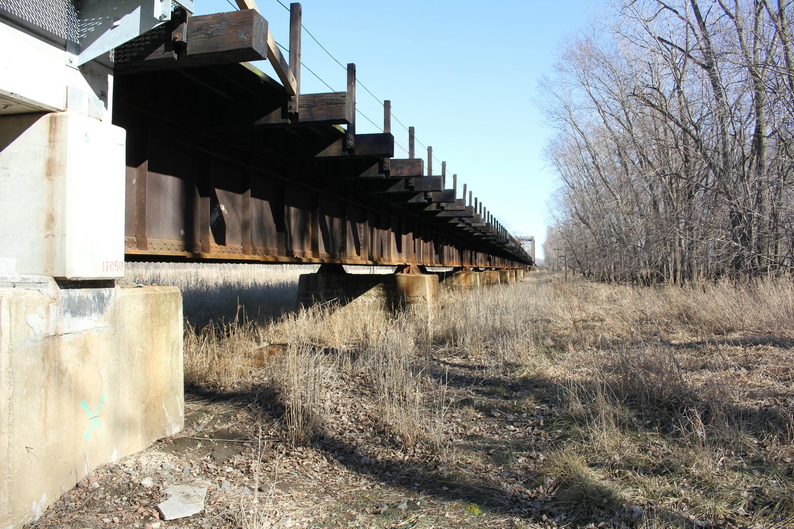 Looking east